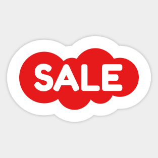 sale bubble red background Sticker